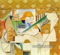 Guitare et feuille musique 1912 cubisme Pablo Picasso
